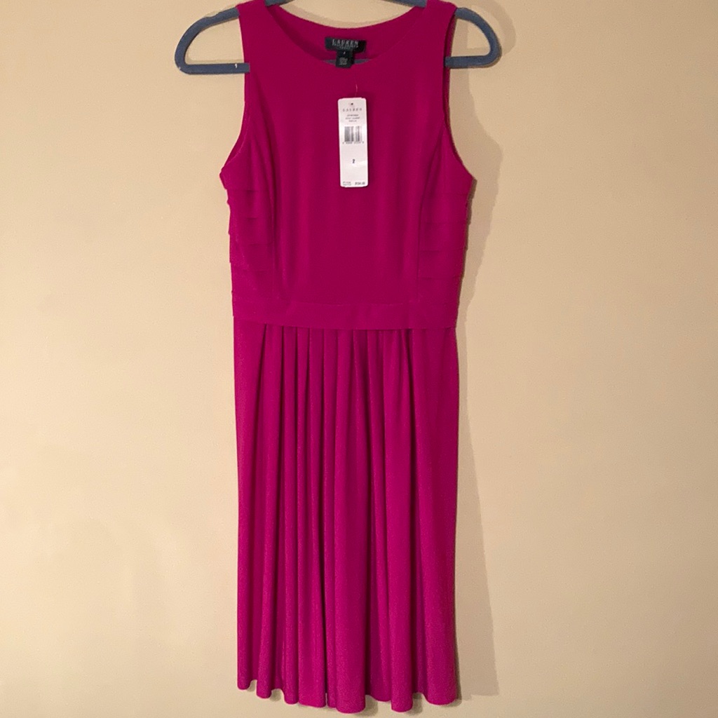 Nwt Lauren Ralph Lauren Pink Dress